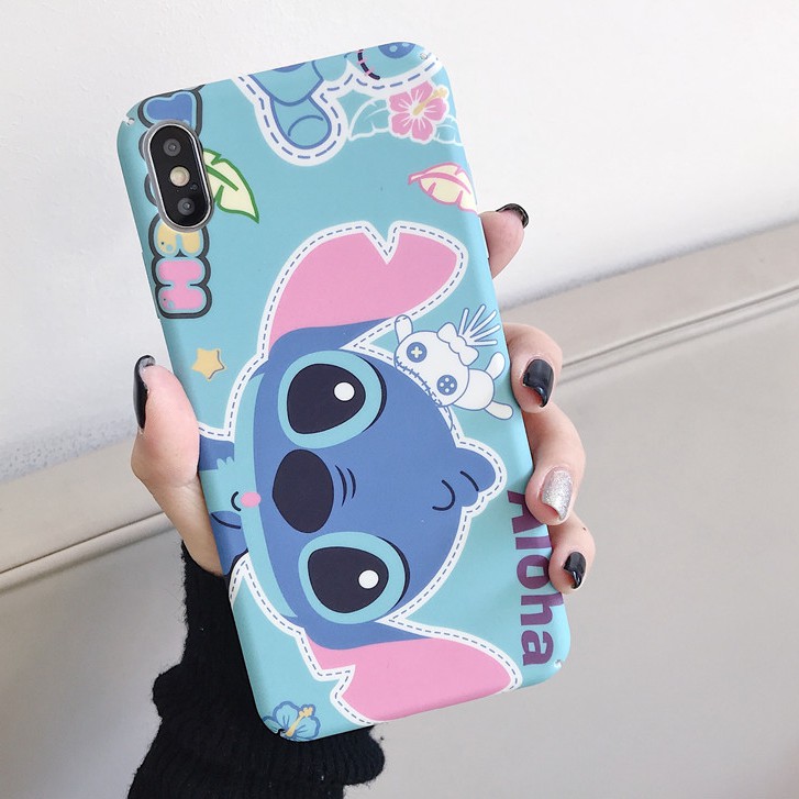 Stitch aloha Hardcase Fullprint iphone samsung a01 oppo a12 xiaomi redmi note 8 asus sony huawei