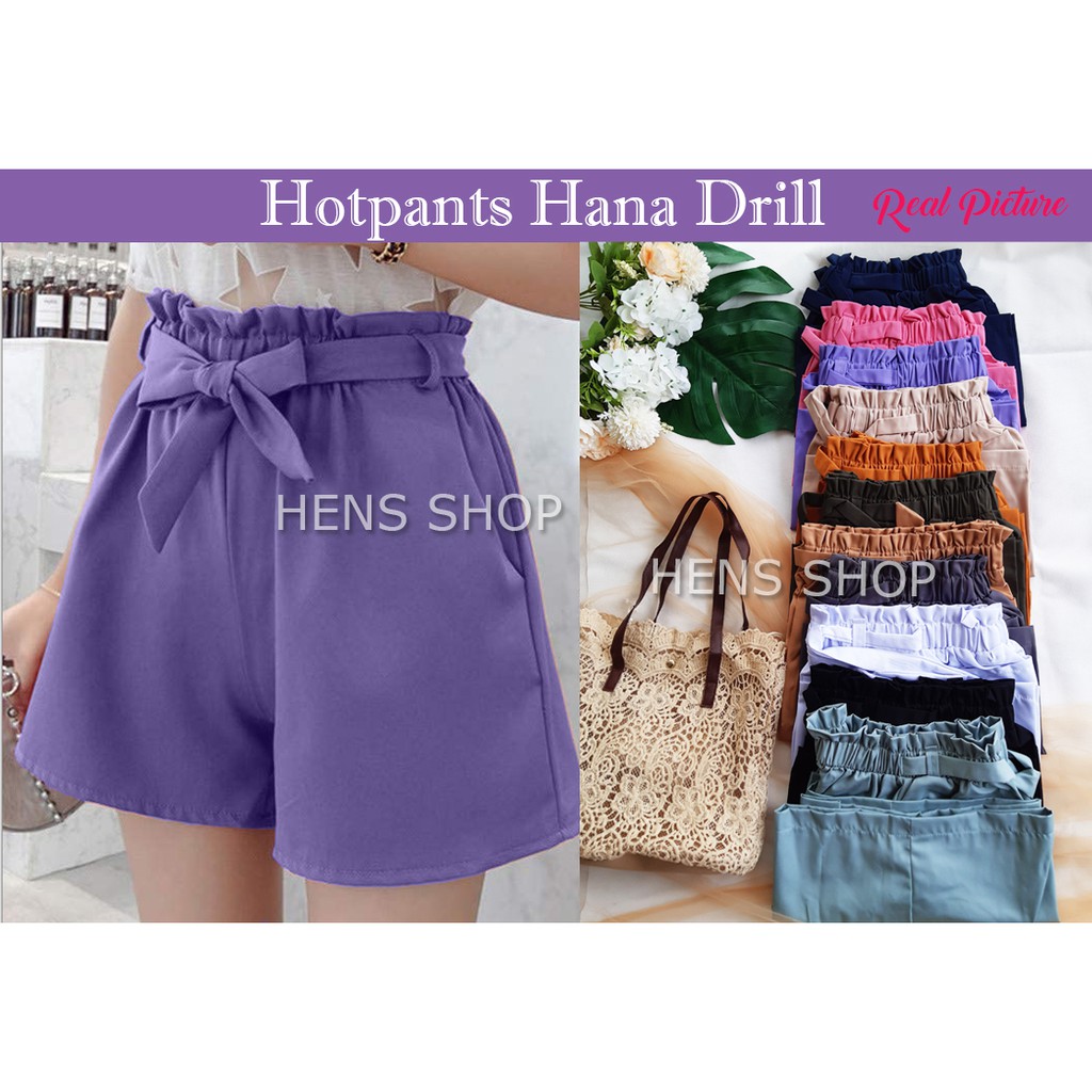 HOTPANTS HANA DRILL STANDART DAN JUMBO