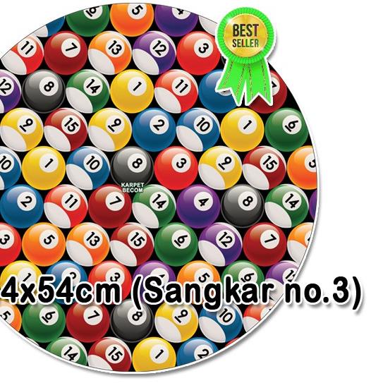 ✪ Karpet Motif BOLA BILLIARD 3D - Sangkar Bulat Murai - Kacer - C.ijo ➷