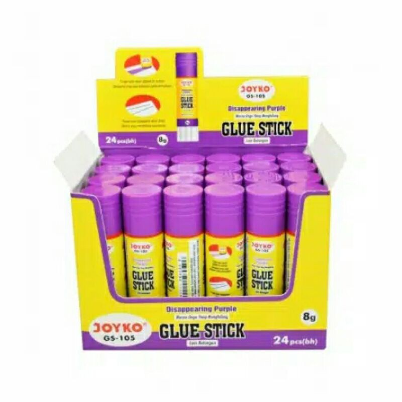 

JOYKO GLUE STICK LEM BATANG GS-105 8 GRAM GROSIR TERMURAH BATANGAN KERTAS ATK ALAT TULIS FANCY GS105