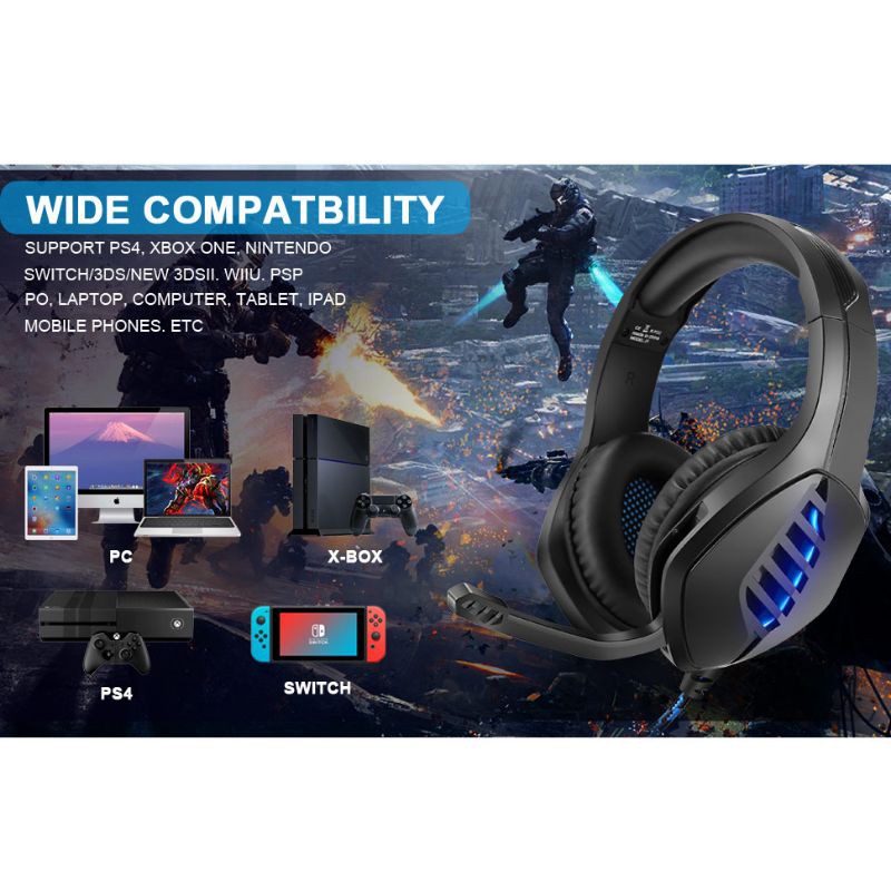 TERLARIS Gaming Headphone Headset Super Bass LED with Microphone