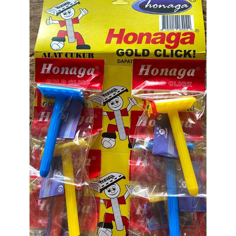 Alat cukur+silet merk honaga 12pcs