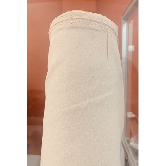 Kain DIAMOND CREPE / DIAMOND GEORGETTE murah-CREAM