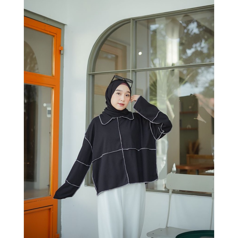 ASVY BLOUSE - blouse wanita / blouse kekinian / blouse cantik / simple blouse / blouse polos