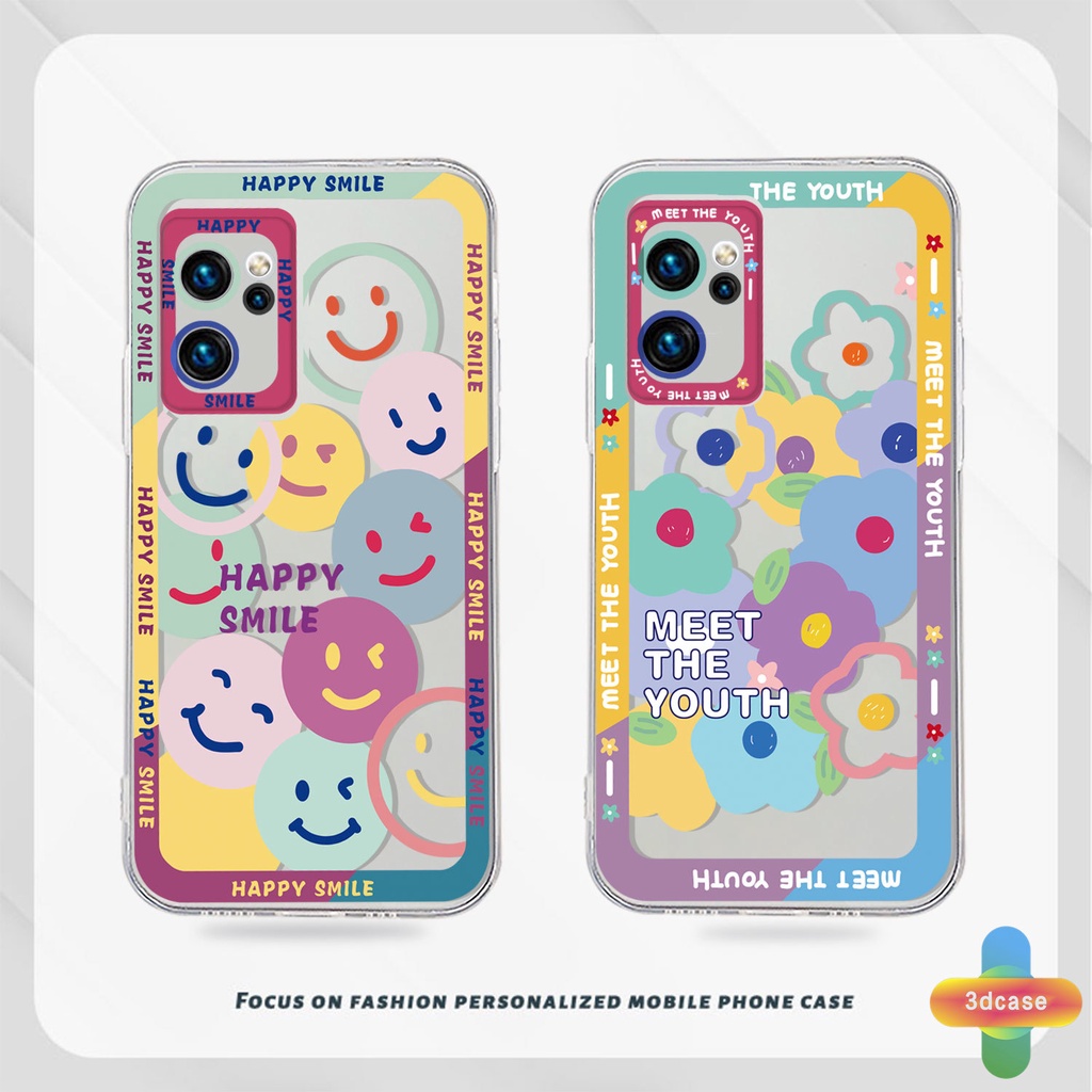 Casing OPPO A54 A5S A3S A15 A76 A96 A16 A95 A55 A7 A5 A9 A31 A53 A33 2020 A12 A1K A16E A16K A54S Reno 4 5F 4F 4 5 06 Lite A74 A15S A52 A11K A92 A35 A11 A93 A32 A72 A94 A53S F19 F17 PRO A16S A12S A36 Happy Smiley TPU Shockproof Angel Eyes Protector Cover