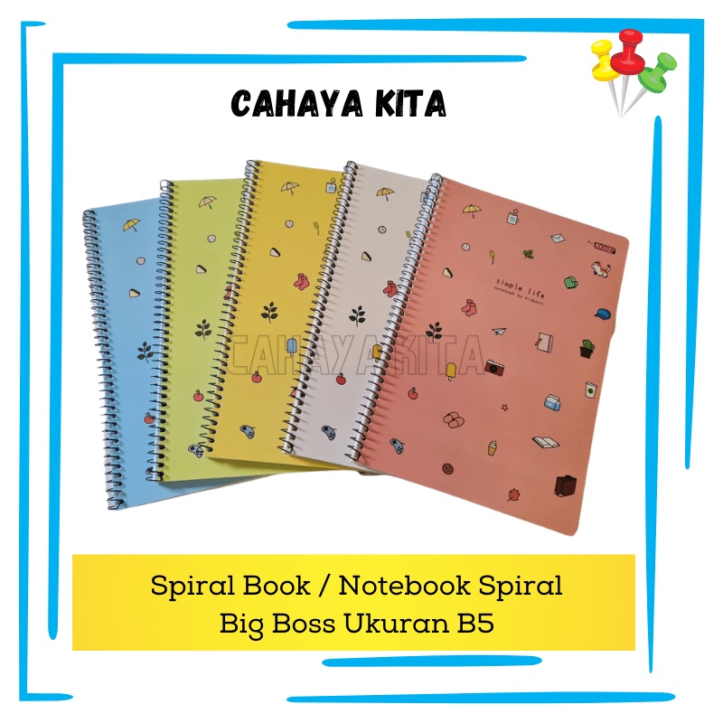 

Big Boss Notebook / Notepad / Spiral Book / Agenda isi 50lbr Ukuran B5