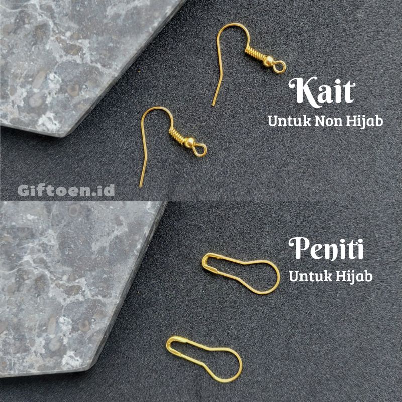 Anting Hijab Kristal Simpel Elegant kode Maura