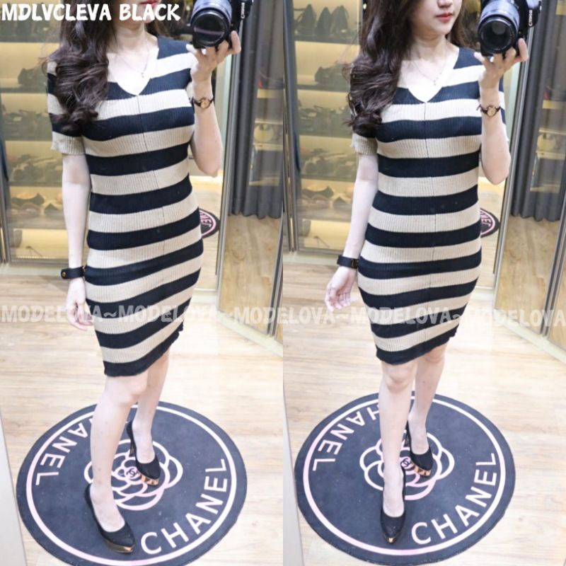 MDLV ~ DRESS CLEVA RAJUT / DRESS RAJUT BODYCON / DRESS RAJUT KOREA TERBARU / FASHION WANITA