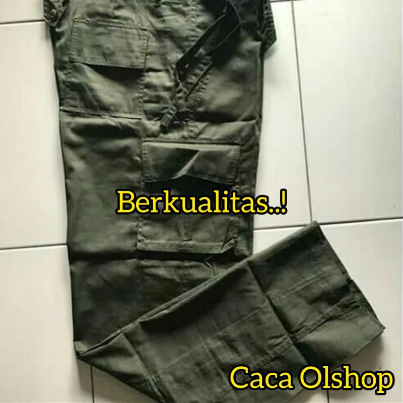 Setelan Baju Celana PDL Hijau/Ijo Menwa/Koramil/TNI