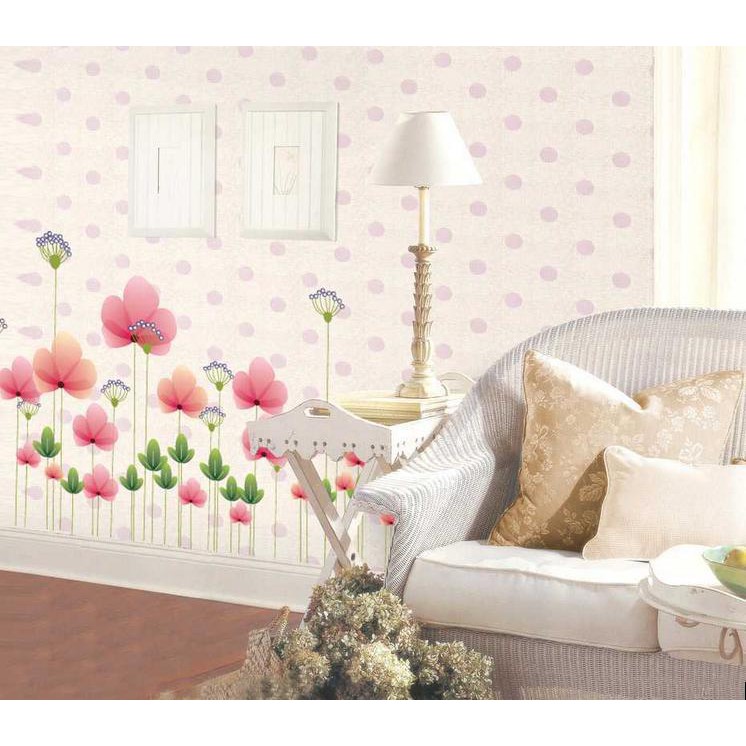 RELIZA WALL STICKER BUNGA TULIP FLOWER GRASS AY7205 STIKER DINDING TULIP