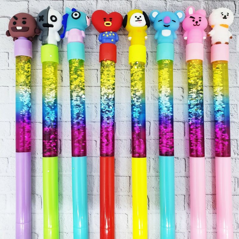 

PULPEN GEL GLITTER BT21 BTS / PULPEN