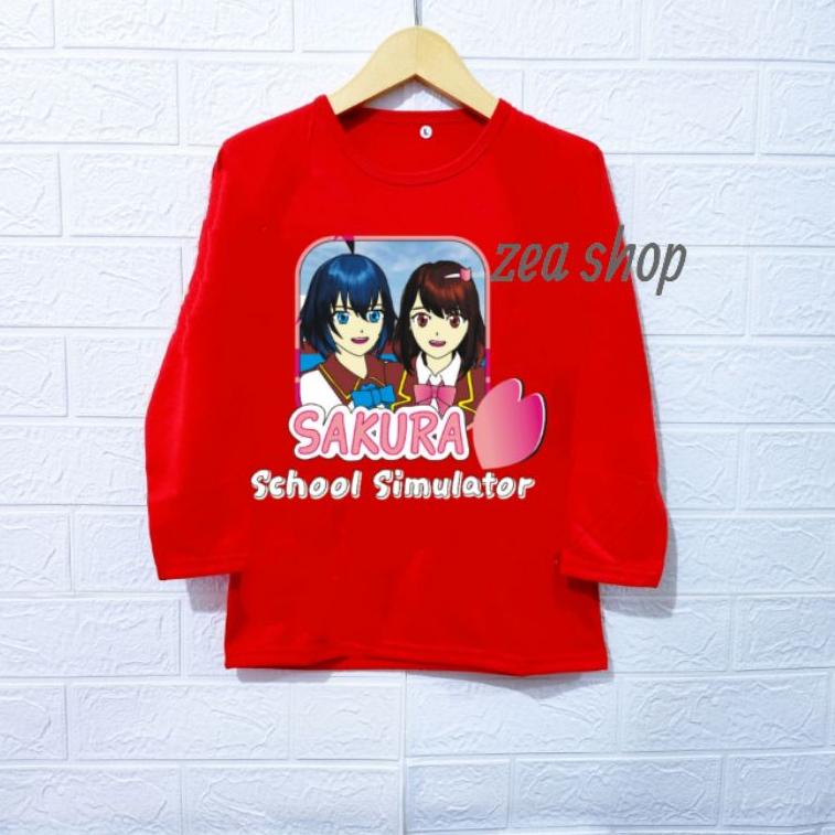 [SKS. 099] Kaos Anak Perempuan Lengan Panjang Sakura School Simulator (132)