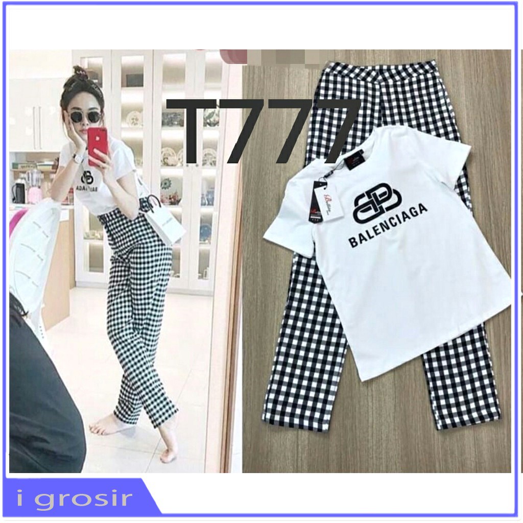 BAJU DAN CELANA SETELAN WANITA STELAN WANITA JUMBO KEKINIAN CELANA DAN BAJU WANITA SET