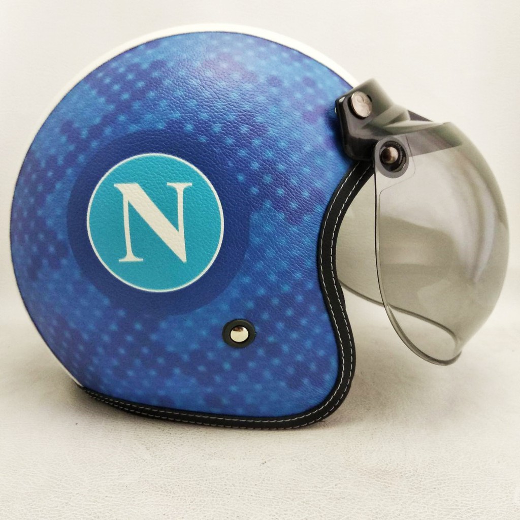 HELM BOGO RETRO KULIT Motif Napoli SNI Berkualitas