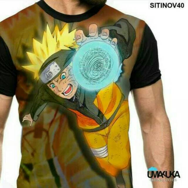 Kaos 3d tshirt umakuka naruto boruto shipudden cowo pria