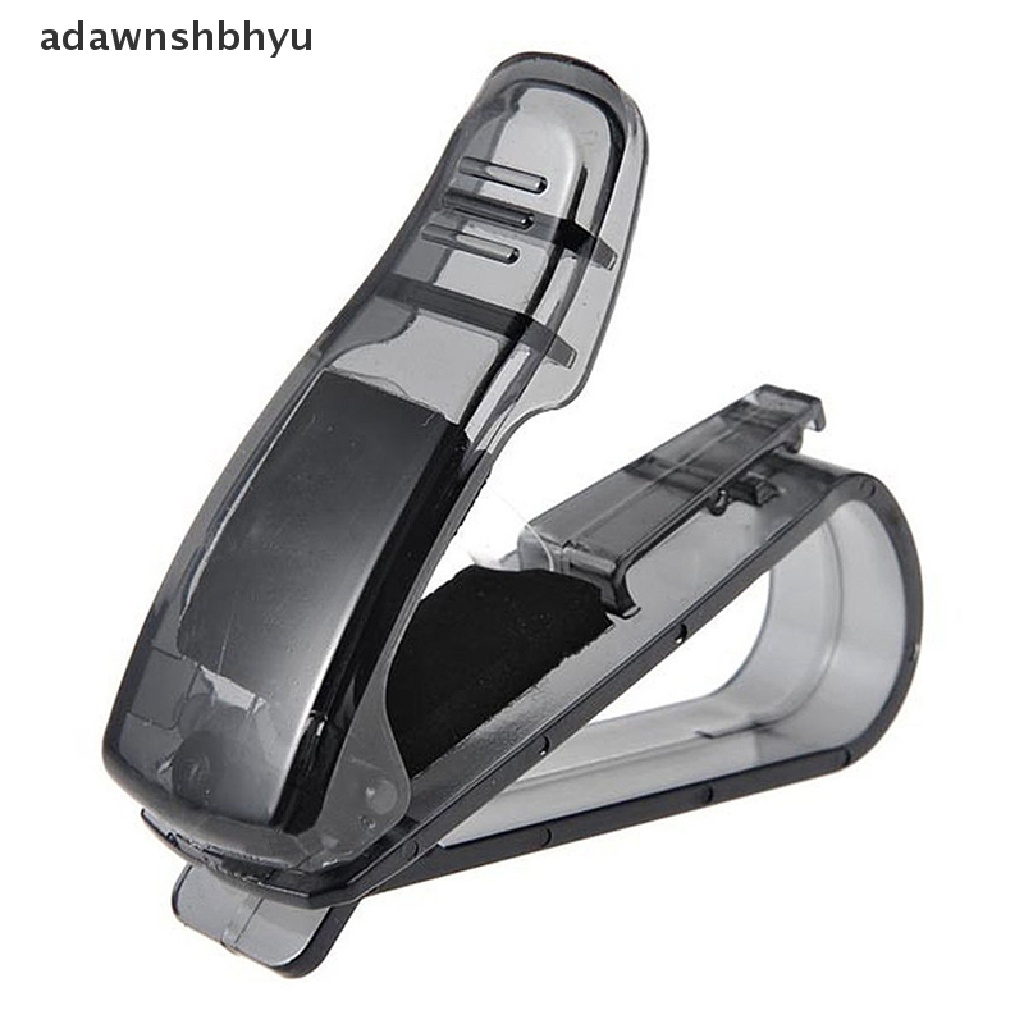 [adawnshbhyu] 1x Fashion Mobil Kendaraan Sun Visor Sunglasses Kacamata Mata Kartu Pen Holder Klip Mobil