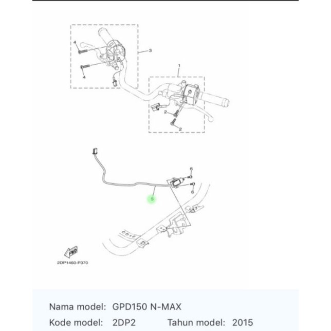 SWIT SWITCH SENSOR STANDAR SAMPING MIRING NMAX ASLI ORI YAMAHA 2DP H2566 00