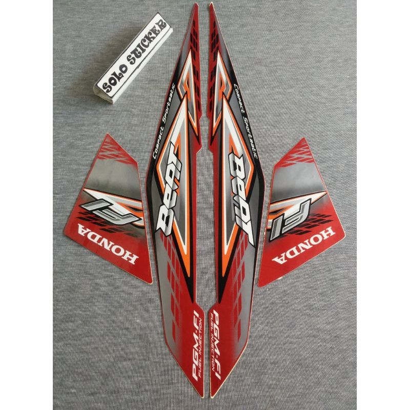 STIKER STRIPING BEAT 2014 MERAH