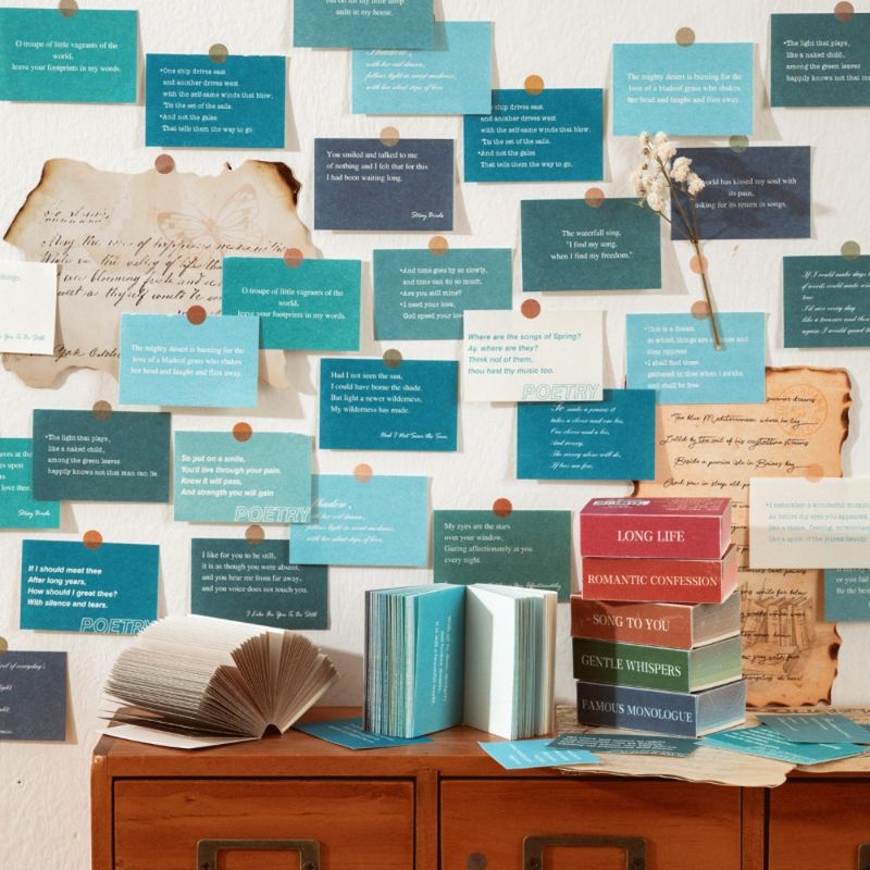

10pcs QUOTES POEM POETRY AESTHETIC FOR JOURNAL NOTES DECO DIY SCRAPBOOK