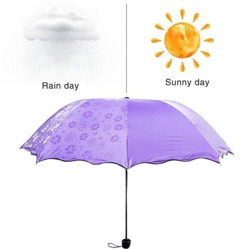 Payung Lipat 3D Kualitas Premium Ajaib Muncul Motif Ketika Basah Hujan / Alat Yang Berguna Bila Sedang Hujan Payung Ajaib