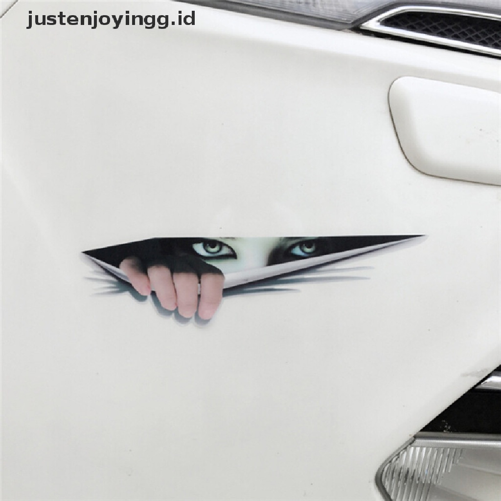 Stiker Decal 3D Motif justenjoyingg.id / Lucu Bahan PVC Anti Air Untuk Dekorasi Body Mobil