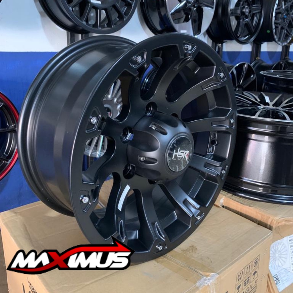 Pelek Mobil Off Road Ring 15 Velg Hsr Ningyo Rep.Blacrhino Pcd 6x139,7 Panther