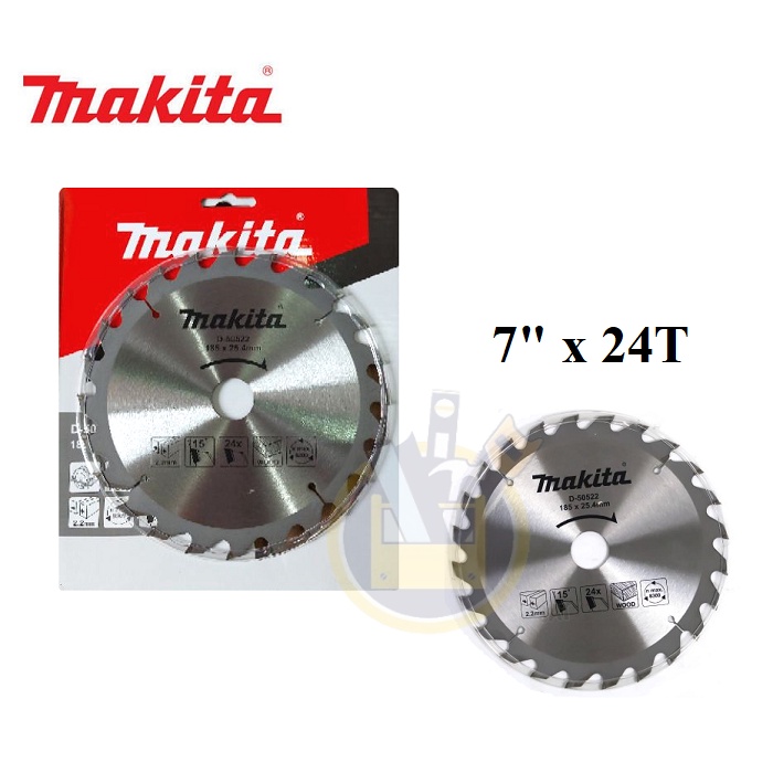 MAKITA Mata Circular Saw Blade 7&quot; Inch X 24 T Mata Gergaji Circle Kayu Mata Pisau Potong Kayu 7Inch