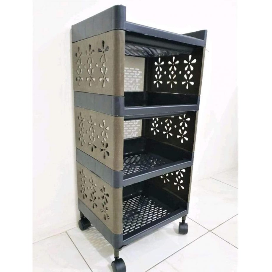 RAK SERBAGUNA SUSUN 4 ELCO HITAM / RAK APARTEMEN