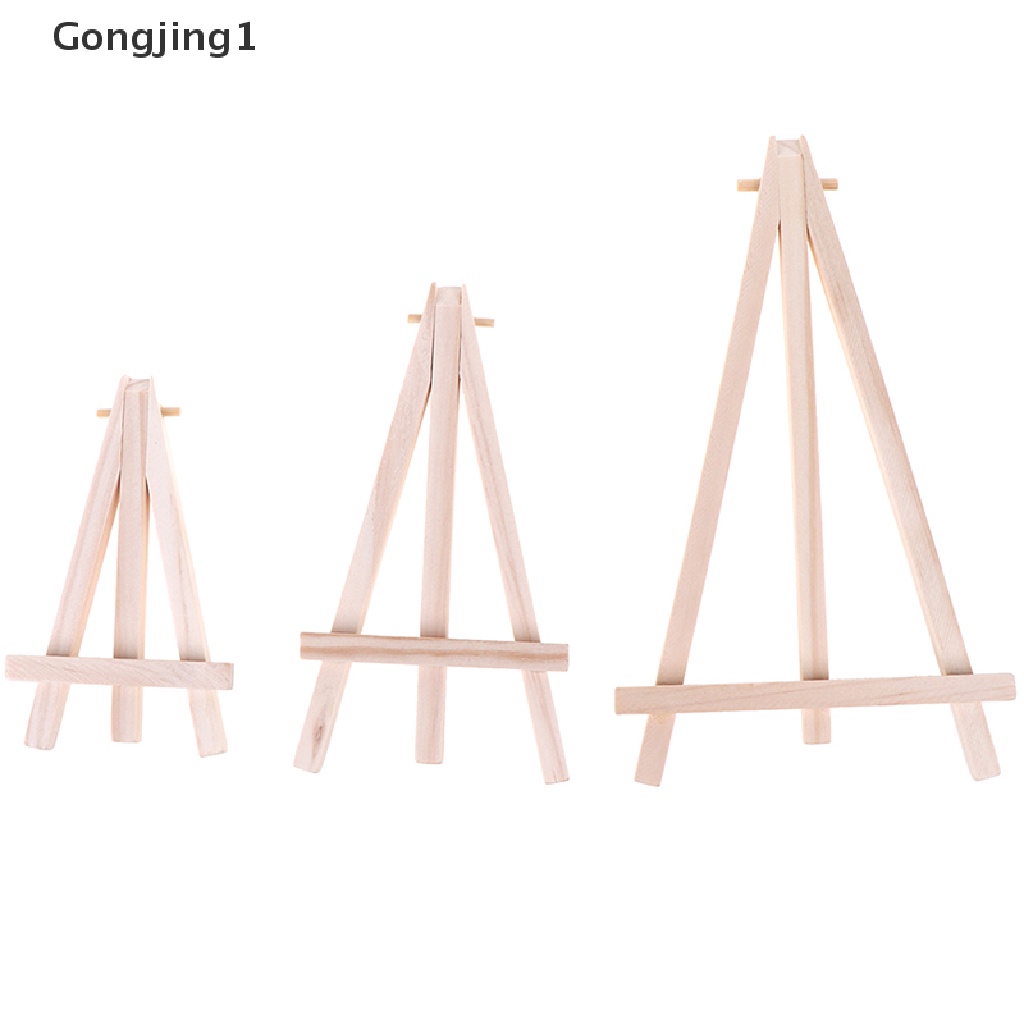 Gongjing1 Tripod Mini Bahan Kayu Untuk Display Lukisan Kanvas