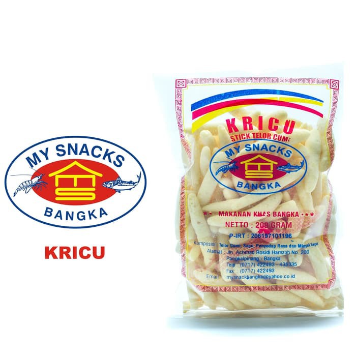 

Kricu Stik Telur Cumi 200 Gram My Snacks Bangka