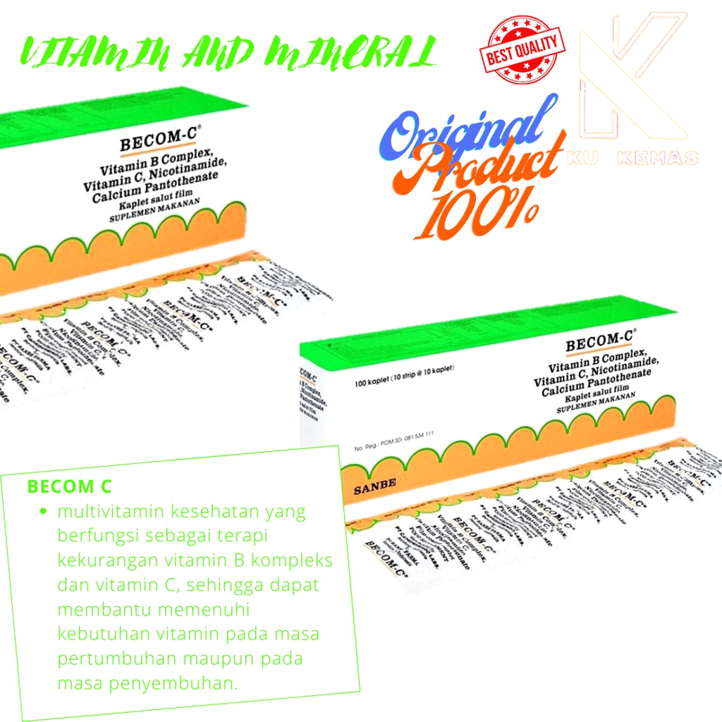 Becom C / Becom Zet, Multivitamin, Mineral, Zinc, Vitamin C, Vitamin B, Vitamin E