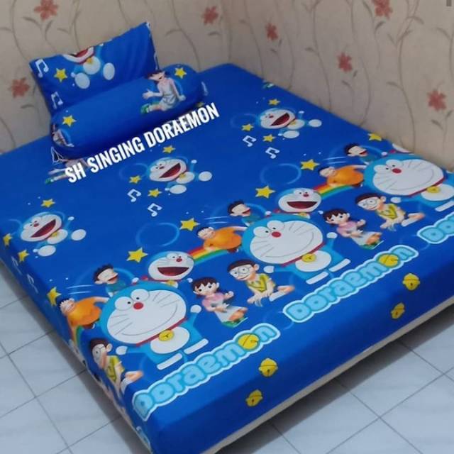 Sprei homemade motif doraemon uk 160 x 200