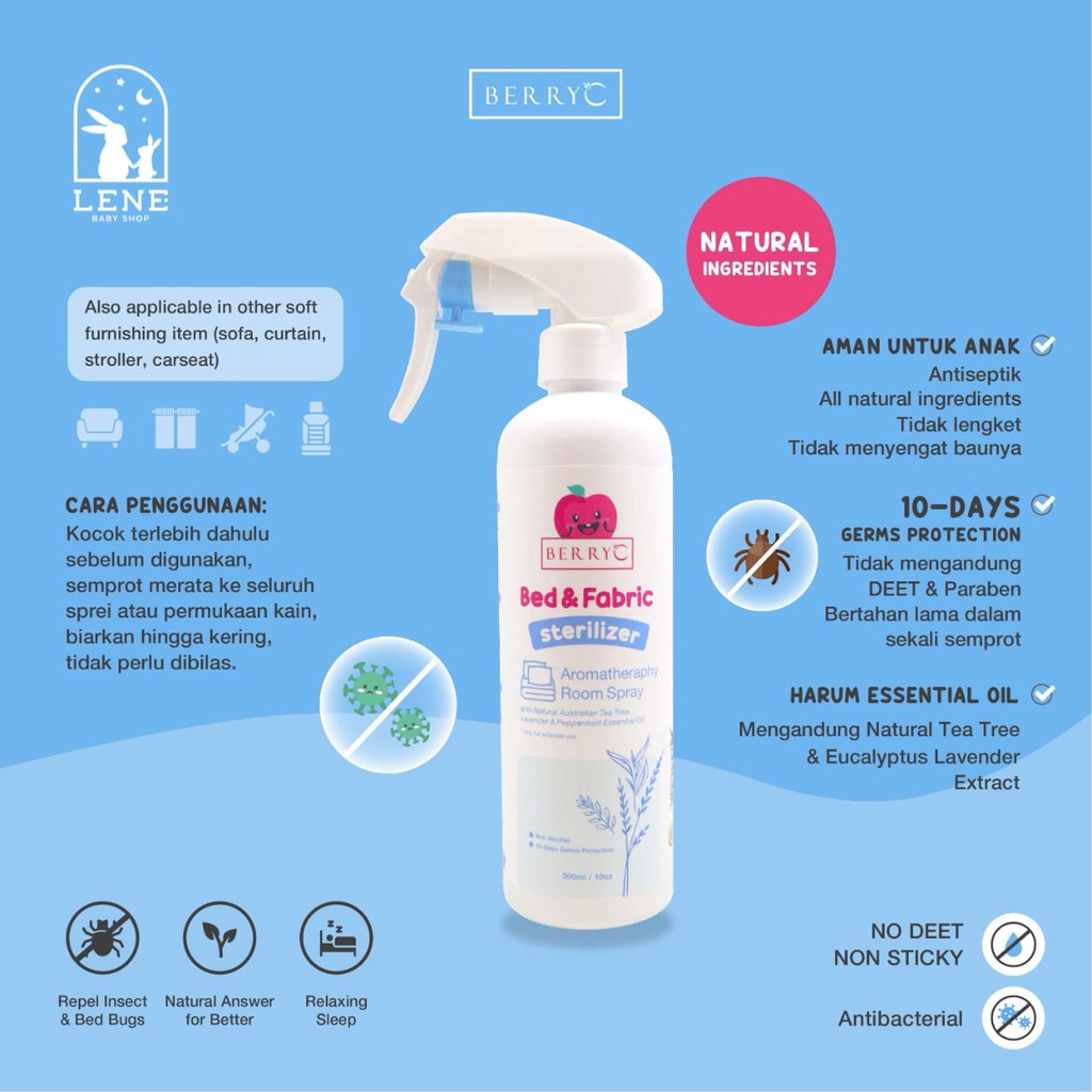 Berry C Bed &amp; Fabric Sterilizer Spray 300ml