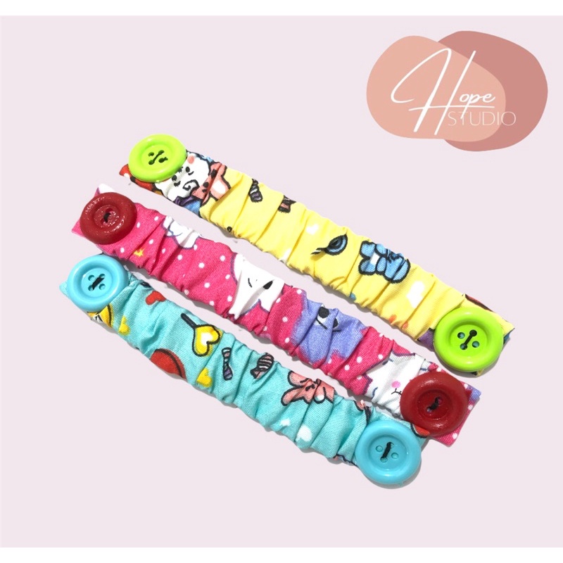 Konektor Masker Anak motif BT21 & Karakter Awan (Konektor Masker Anak Kain) / Konektor Hijab Anak/ K