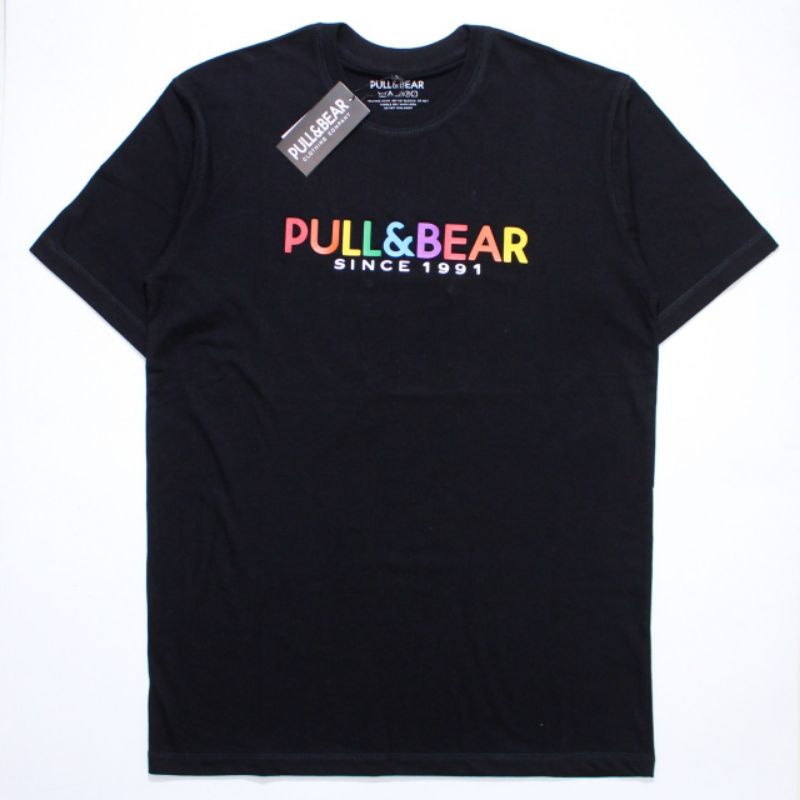 KAOS PULL&BEAR FLOCKING PRIA - BAJU COWO ORIGINAL - T SHIRT PULL & BEAR
