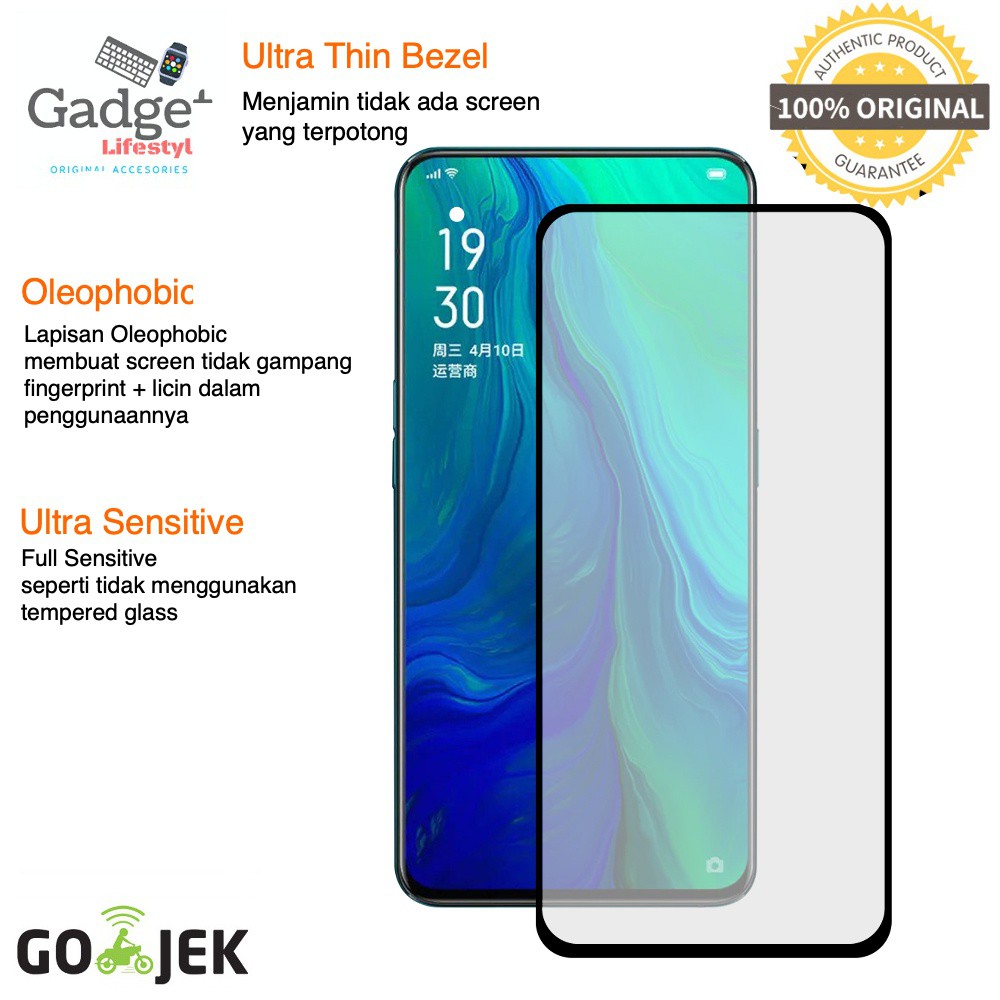 Premium 3D Full Cover HMC Tempered Glass Oppo Reno 2F / Reno / 10x Zoom