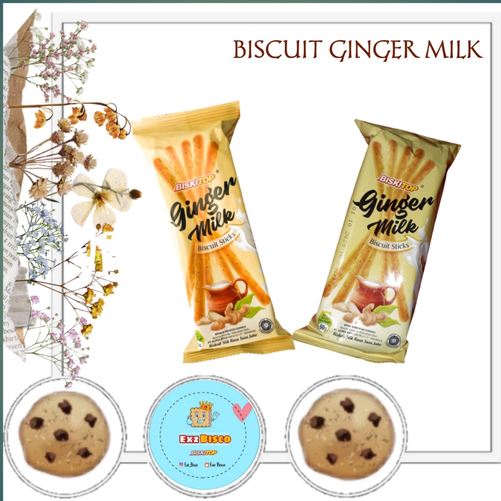 

EXZBISCO - GINGER MILK 60g Biskuit Kue Kering Anak Dewasa Enak Renyah Biscuit Rasa Kayu Manis Lezat