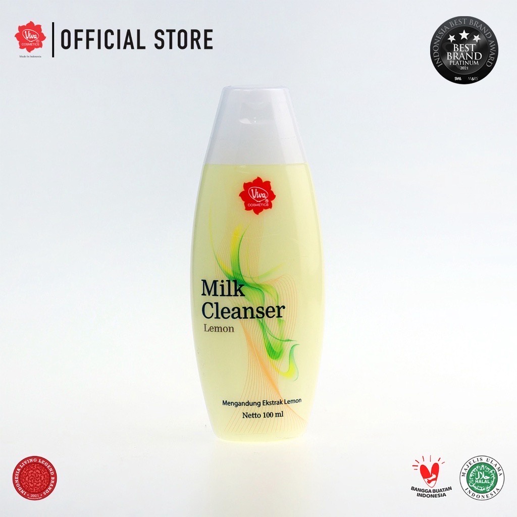 VIVA Milk Cleanser Indonesia / Original Bengkuang Spirulina Lemon Cucumber Greentea Astringent Cucumber 100ml 200ml / Cosmetic Face Tonic Air Mawar Waterdrop Sleeping Mask Queen Eye Brow Pencil Toner Essence Mist Serum Eye Cream Sunscreen Masker / Paket