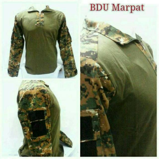 KAOS BDU MARPAT - KAOS COTTON KOMBINASI MARPAT - BAJU TACTICAL ARMY