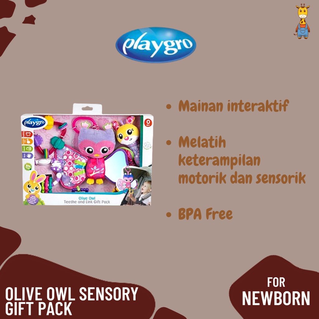Playgro Olive Owl Sensory Gift Pack
