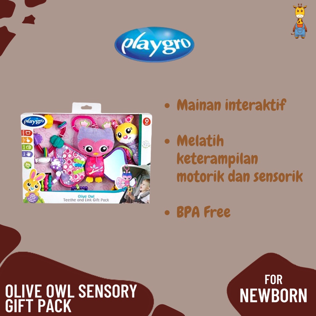 Playgro Olive Owl Sensory Gift Pack