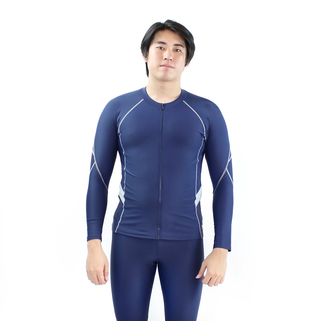 Lasona Rash Guard Men Swimwear Baju Atasan Renang Pria Tangan Panjang BM-C3240R-L4