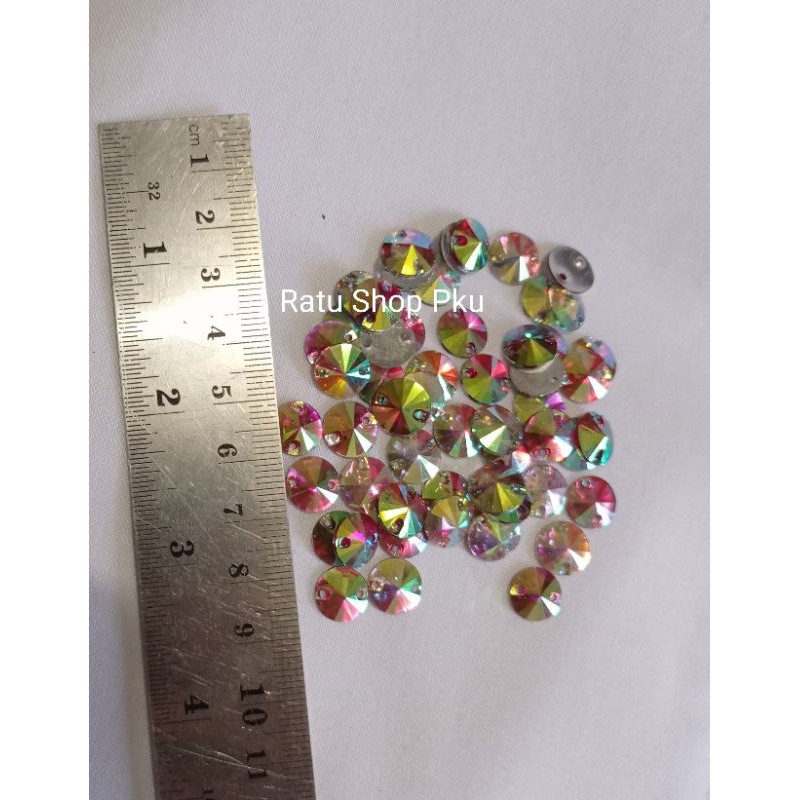 Diamond Resin Bulat Pelangi Jahit