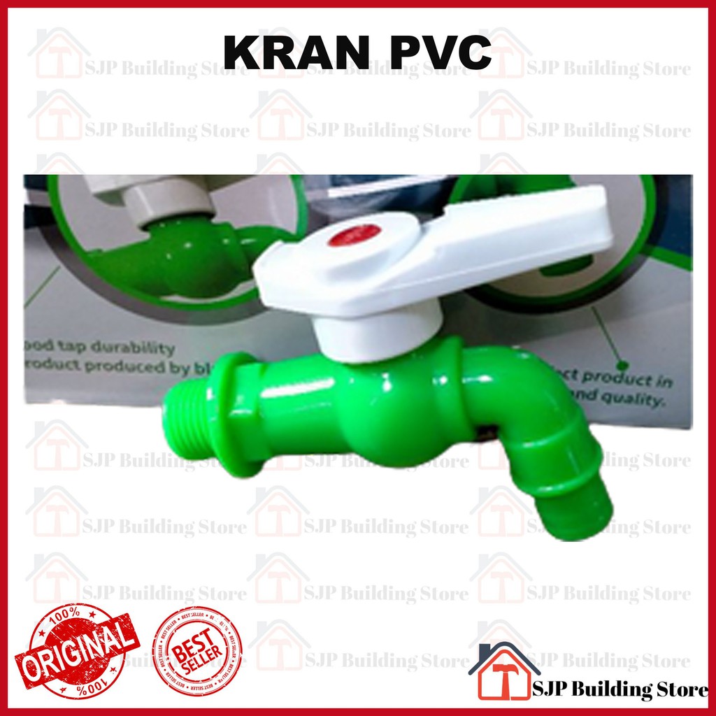 Kran Air/Keran Air Plastik PVC Engkol Lotus 1/2 inch