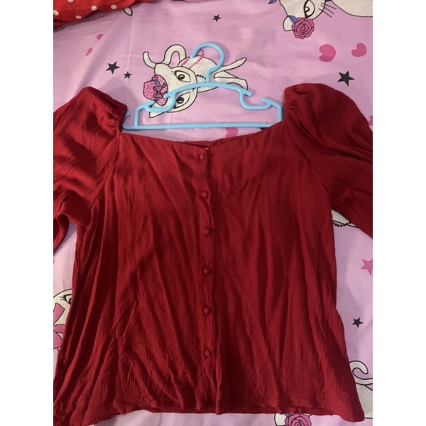 korea top korean blouse square neck