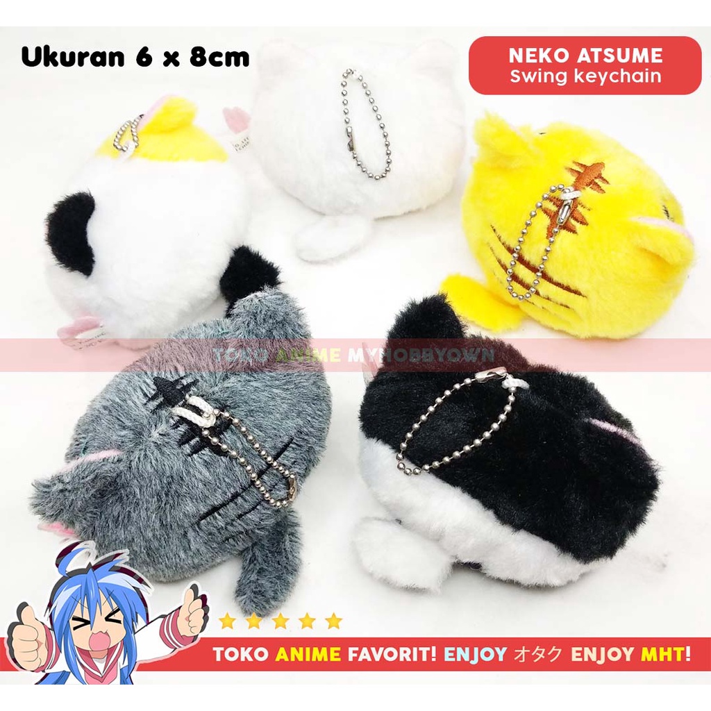 Gantungan Kunci Anime Neko Atsume Kucing Cat Boneka Plush Doll