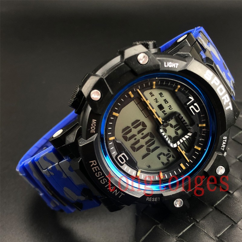 ✅[COD] JAM TANGAN PRIA DIGITAL SPORT  PROMO RUBBER DUAL-TIME MURAH