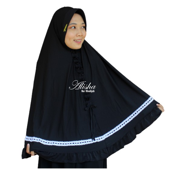 Hijab Syari Jumbo Renda Rempel Alisha Nur Khadijah