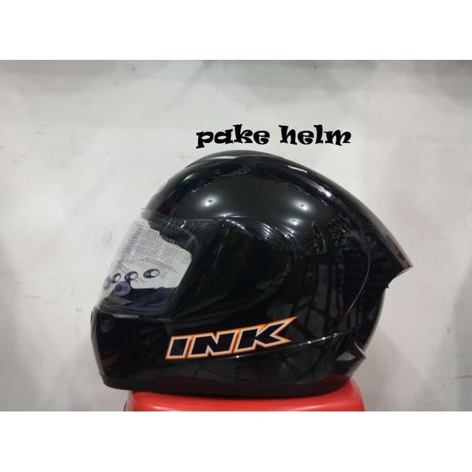 HELM INK CL MAX SOLID HITAM GLOSSY FULL FACE