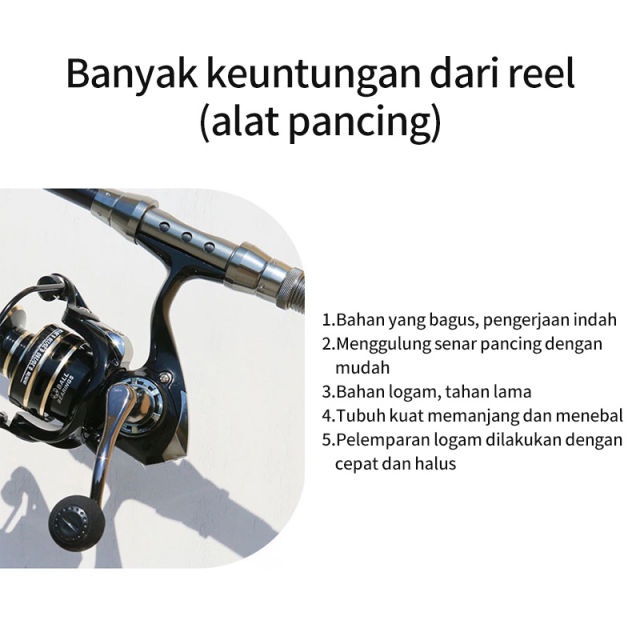 Deukio AC5000 Spinning Reel Pancing Bahan Full Metal Ultra Ringan Kuat Kokoh